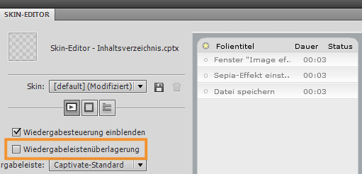 Der überarbeitete Skin-Editor