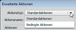 Erweiterte Aktionen Aktionstypen