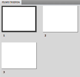 Drei leere Folien