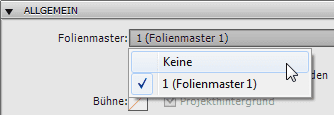 Folienmaster nicht verwenden