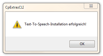 Installation erfolgreich