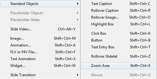 Inserting a Zoomarea