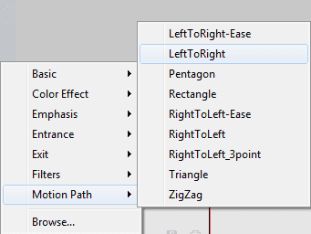 Creating a motion path