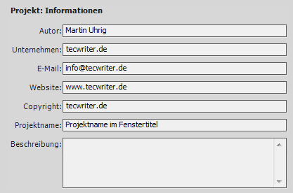 Projektinformationen
