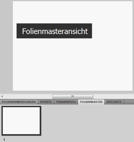 Folienmasteransicht