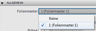 Folienmaster zuweisen