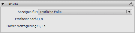 Timingeinstellungen