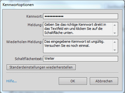 Kennwortoptionen