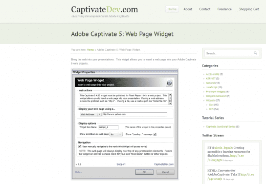 Die Homepage von CaptivateDev