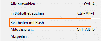 Flash öffnen