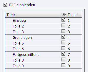 Inhaltsverzeichnis einblenden