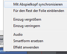 Mit Abspielkopf synchronisieren