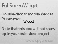 Full-Screen-Widget auf Folienmaster