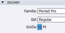 Schriftgröße angeben