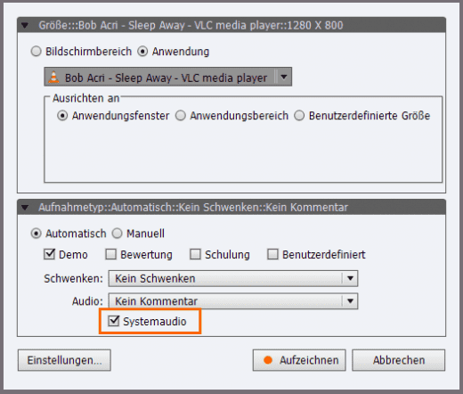 Systemaudio aufzeichnen