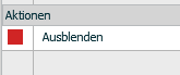 Die Aktion "Ausblenden"