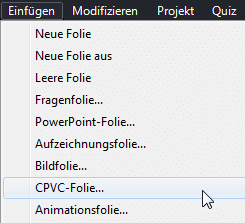 CPVC-Projektdatei einfügen