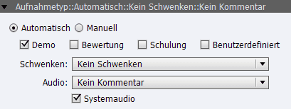 Die Option "Systemaudio"