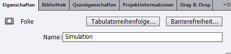 Die Schaltfläche "Tabulatorenreihenfolge"