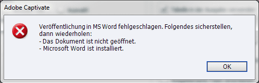 Fehlermeldung aus Captivate
