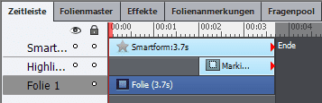 Rote Pfeile am Ende von Objekten