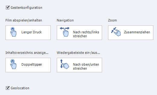 Gestensteuerung und Geolocation 