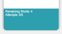 Voreingestellte Texte in der Interaktion 'Word Search'