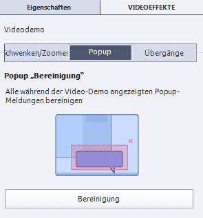 Das Bedienfeld Videoeffekte