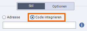 Code integrieren aktivieren