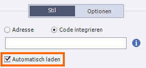 Web-Objekt automatisch laden