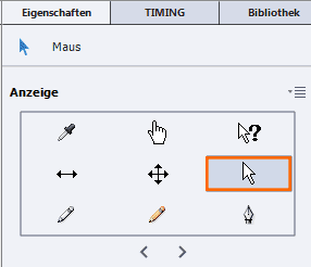 Zeigerstil auswählen