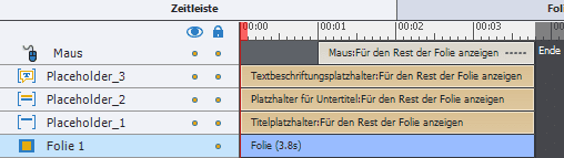 Objekt für den Rest der Folie einblenden