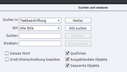 Direktformatierungen über Suchen und Ersetzen finden