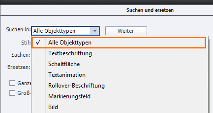 Suchen in: Alle Objekttypen
