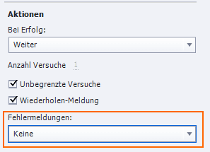 Keine Fehlermeldung