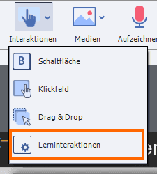 Lerninteraktion einfuegen