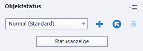Bereich Objektstatus im Bedienfeld Eigenschaften