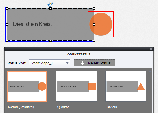 Verschiebung des Basisobjekts