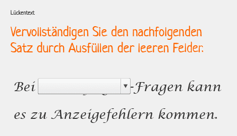 Anzeigefehler