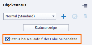 Status bei Neuaufruf der Folie beibehalten