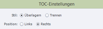 Überlagerndes Inhaltverzeichnis