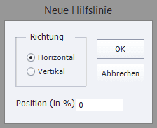 Hilfslinie manuell erstellen