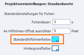 Hilfslinienfarbe ändern