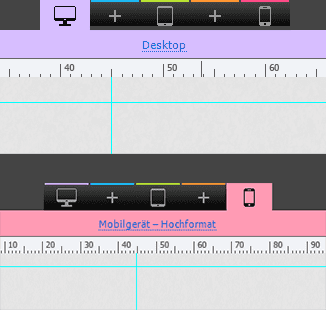 Hilfslinien in responsiven Projekten