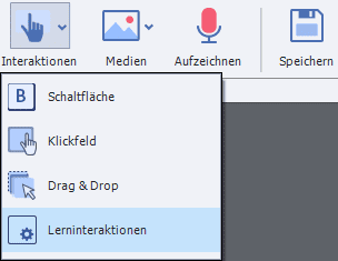 Lerninteraktion auf üblichem Wege einfügen