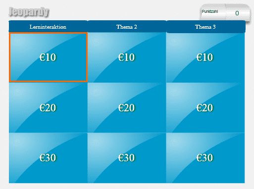 Erste Frage spielen