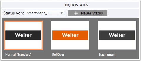 Integrierte Objektstatus bei Schaltflächen