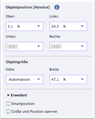 Responsive Objektpositionierung