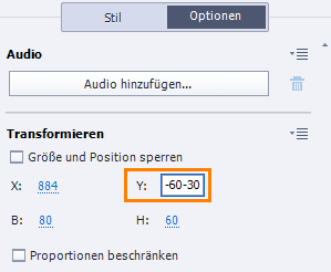 Berechnung für Y eintragen