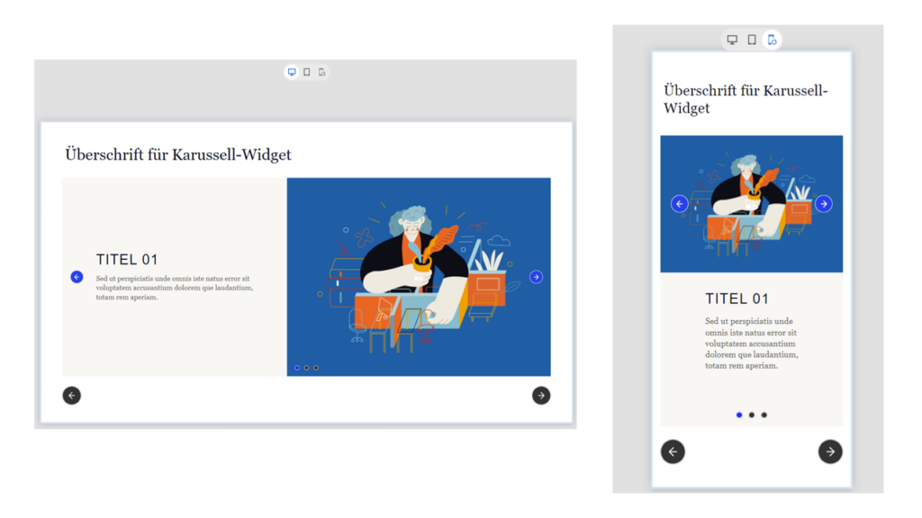 Desktop- und Smartphone-Ansicht im Vergleich